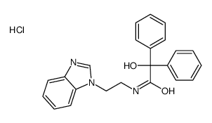 N-[2-(benzimidazol-1-yl)ethyl]-2-hydroxy-2,2-diphenylacetamide,hydrochloride Structure