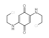 2,5-Cyclohexadiene-1,4-dione,2,5-bis[(2-chloroethyl)amino]-结构式