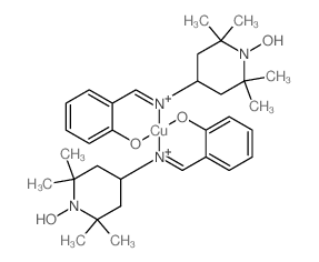 Copper,bis[4-[[(2-hydroxyphenyl)methylene]amino]-2,2,6,6-tetramethyl-1-piperidinyloxyato-N4,O4]-(9CI) structure