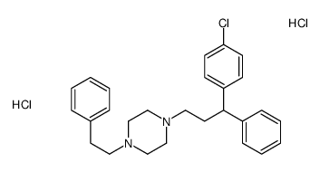 1-[3-(4-chlorophenyl)-3-phenylpropyl]-4-(2-phenylethyl)piperazine,dihydrochloride Structure