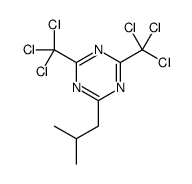 2-(2-methylpropyl)-4,6-bis(trichloromethyl)-1,3,5-triazine Structure