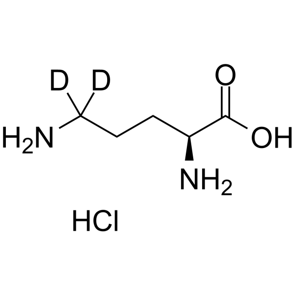L-Ornithine-d2 hydrochloride结构式