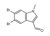 N-methyl-5,6-dibromoindole-3-carbaldehyde Structure