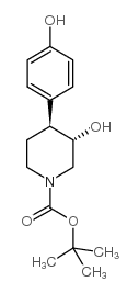 (3S,4S)-TERT-BUTYL 3-HYDROXY-4-(4-HYDROXYPHENYL)PIPERIDINE-1-CARBOXYLATE picture