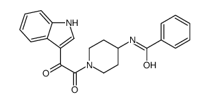 N-[1-[2-(1H-indol-3-yl)-2-oxoacetyl]piperidin-4-yl]benzamide结构式