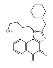 1-pentyl-2-(piperidin-1-ylmethyl)benzo[e]benzimidazole-4,5-dione Structure