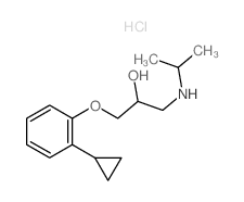 2-Propanol,1-(2-cyclopropylphenoxy)-3-[(1-methylethyl)amino]-, hydrochloride (1:1)结构式