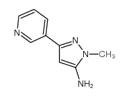 1-甲基-3-吡啶-3-基-1H-吡唑-5-胺结构式