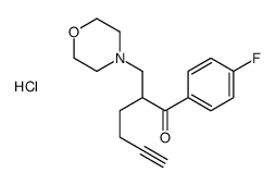 1-(4-fluorophenyl)-2-(morpholin-4-ium-4-ylmethyl)hex-5-yn-1-one,chloride结构式