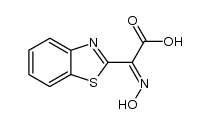 2-Benzothiazoleglyoxylicacid,alpha-oxime,(E)-(8CI) structure