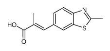 6-Benzothiazoleacrylic acid,-alpha-,2-dimethyl- (7CI,8CI)结构式