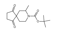7-methyl-8-(tert-butoxycarbonyl)-1,4-dioxo-8-azaspiro[4,5]decane结构式