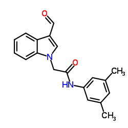 N-(3,5-Dimethylphenyl)-2-(3-formyl-1H-indol-1-yl)acetamide结构式