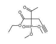 ethyl 2-acetyl-2-dimethoxyphosphorylpent-4-ynoate结构式