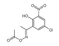 ETHANONE, 1-(5-CHLORO-2-HYDROXY-3-NITROPHENYL)-, O-ACETYLOXIME Structure