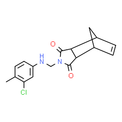 2-{[(3-Chloro-4-methylphenyl)amino]methyl}-3a,4,7,7a-tetrahydro-1H-4,7-methanoisoindole-1,3-dione结构式