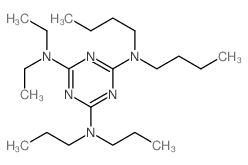 N4,N4-dibutyl-N2,N2-diethyl-N6,N6-dipropyl-1,3,5-triazine-2,4,6-triamine structure