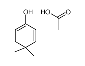 acetic acid,4,4-dimethylcyclohexa-1,5-dien-1-ol Structure