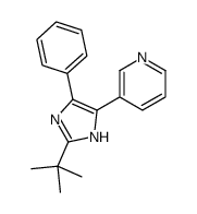 3-(2-tert-butyl-5-phenyl-1H-imidazol-4-yl)pyridine结构式