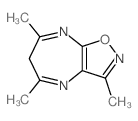 6H-Isoxazolo[4,5-b][1,4]diazepine,3,5,7-trimethyl-结构式
