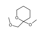 2-Methoxy-2-(methoxymethyl)tetrahydro-2H-pyr结构式
