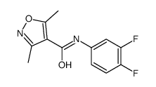N-(3,4-Difluorophenyl)-3,5-dimethyl-1,2-oxazole-4-carboxamide结构式