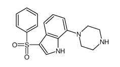 3-(benzenesulfonyl)-7-piperazin-1-yl-1H-indole Structure
