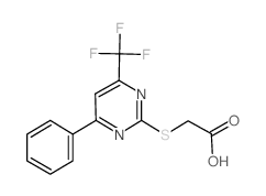 {[4-phenyl-6-(trifluoromethyl)pyrimidin-2-yl]thio}acetic acid Structure