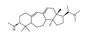 [20S,(+)]-N,N',N',4,4,14-Hexamethyl-B(9a)-homo-19-nor-5α-pregna-9(11),9a-diene-3β,20-diamine结构式