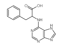 3-phenyl-2-(5H-purin-6-ylamino)propanoic acid structure