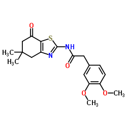 2-(3,4-Dimethoxyphenyl)-N-(5,5-dimethyl-7-oxo-4,5,6,7-tetrahydro-1,3-benzothiazol-2-yl)acetamide Structure