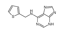 N-(thiophen-2-ylmethyl)-7H-purin-6-amine结构式
