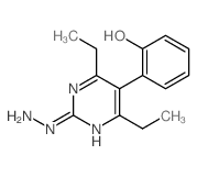Phenol,2-(4,6-diethyl-2-hydrazinyl-5-pyrimidinyl)- Structure