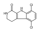 5,8-dichloro-2,3,4,9-tetrahydropyrido[3,4-b]indol-1-one结构式