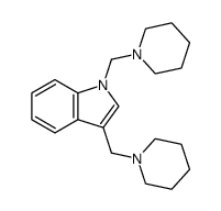 1,3-di(piperidin-1-ylmethyl)-1H-indole结构式