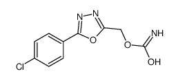 [5-(4-chlorophenyl)-1,3,4-oxadiazol-2-yl]methyl carbamate Structure