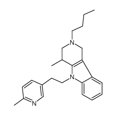 2-butyl-4-methyl-5-[2-(6-methylpyridin-3-yl)ethyl]-3,4-dihydro-1H-pyrido[4,3-b]indole Structure