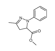 3-Methyl-1-phenyl-2-pyrazolin-5-carbonsaeure-methylester Structure