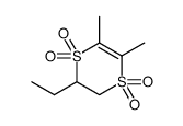 2-ethyl-5,6-dimethyl-2,3-dihydro-1,4-dithiine 1,1,4,4-tetraoxide Structure