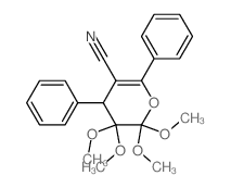 2H-Pyran-5-carbonitrile,3,4-dihydro-2,2,3,3-tetramethoxy-4,6-diphenyl-结构式