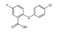 2-(4-chlorophenyl)sulfanyl-5-fluorobenzoic acid结构式
