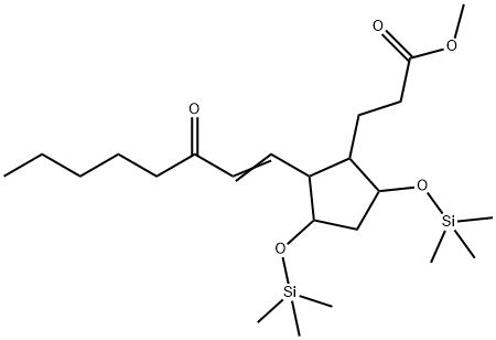 2-(3-Oxo-1-octenyl)-3,5-bis[(trimethylsilyl)oxy]cyclopentanepropionic acid methyl ester Structure