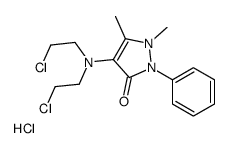 4-[bis(2-chloroethyl)amino]-1,5-dimethyl-2-phenylpyrazol-3-one,hydrochloride Structure