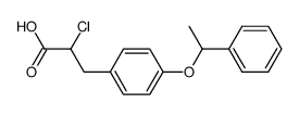 2-chloro-3-[4-(1-phenylethyloxy)phenyl]propionic acid结构式