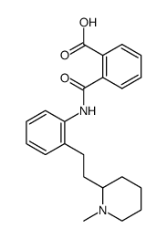 2-[2-[2-(1-methyl-2-piperidyl)ethyl]phenylcarbamoyl]benzoic acid Structure