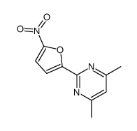 4,6-dimethyl-2-(5-nitrofuran-2-yl)pyrimidine结构式