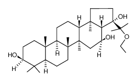 (21ξ)-22-Ethoxy-A'-neogammacerane-3β,16β,21-triol结构式