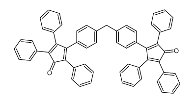 4.4'-Methylen-di-p-phenylen-bis-(2.4.5-triphenyl-cyclopentadienon-(3))结构式