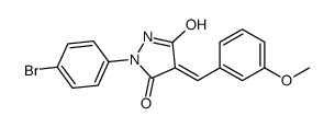 (4Z)-1-(4-bromophenyl)-4-[(3-methoxyphenyl)methylidene]pyrazolidine-3,5-dione Structure