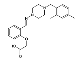 2-[2-[[4-[(2,4-dimethylphenyl)methyl]piperazin-1-yl]iminomethyl]phenoxy]acetic acid Structure